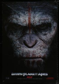2m192 DAWN OF THE PLANET OF THE APES style A teaser DS 1sh '14 super close-up of Caesar!