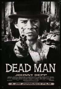 2m194 DEAD MAN 1sh '96 great image of Johnny Depp pointing gun, Jim Jarmusch's mystic western!