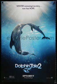 2m210 DOLPHIN TALE 2 teaser DS 1sh '14 Harry Connick Jr., Judd, Kristofferson, Morgan Freeman!