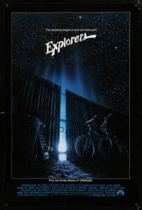 2m246 EXPLORERS int'l 1sh '85 directed by Joe Dante, the adventure begins in your own back yard!