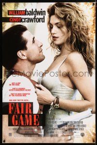 2m248 FAIR GAME advance DS 1sh '95 sexy Cindy Crawford & William Baldwin as cop on the edge!