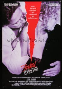 2m259 FATAL ATTRACTION 1sh '87 Michael Douglas, Glenn Close, a terrifying love story!