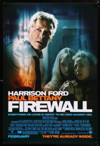 2m268 FIREWALL advance DS 1sh '06 Richard Loncraine directed, Harrison Ford, sexy Virginia Madsen
