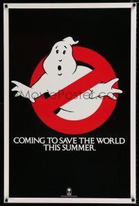 2m293 GHOSTBUSTERS teaser 1sh '84 Ivan Reitman sci-fi horror comedy, cool logo image!