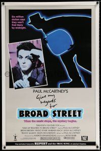 2m296 GIVE MY REGARDS TO BROAD STREET style B 1sh '84 great portrait image of Beatle Paul McCartney!