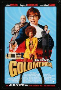 2m307 GOLDMEMBER advance 1sh '02 Mike Meyers as Austin Powers, Michael Caine, Beyonce Knowles!