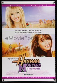 2m323 HANNAH MONTANA: THE MOVIE DS foil 1sh '09 images of vapid Miley Cyrus!