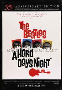 2m327 HARD DAY'S NIGHT advance 1sh R99 great image of The Beatles in first film, rock & roll classic