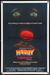 2m331 HARRY & THE HENDERSONS 1sh '87 Bigfoot lives with John Lithgow, Melinda Dillon & Don Ameche!