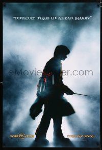 2m336 HARRY POTTER & THE GOBLET OF FIRE teaser DS 1sh '05 cool silhouette of Daniel Radcliffe!
