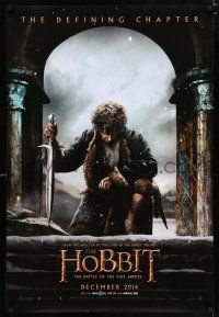 2m358 HOBBIT: THE BATTLE OF THE FIVE ARMIES teaser DS 1sh '14 Martin Freeman as Bilbo Baggins!
