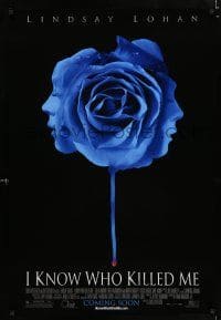 2m384 I KNOW WHO KILLED ME advance 1sh '07 cool image of Lindsay Lohan in blue flower!