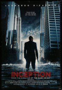 2m395 INCEPTION advance DS 1sh '10 Christopher Nolan, Leonardo DiCaprio standing in water!