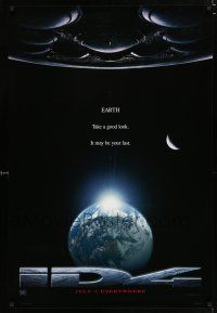 2m401 INDEPENDENCE DAY style B teaser 1sh '96 great image of enormous alien ship coming to Earth!