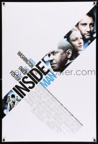 2m412 INSIDE MAN DS 1sh '06 Spike Lee, Denzel Washington, Clive Owen, Jodie Foster!