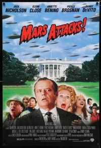 2m518 MARS ATTACKS! 1sh '96 directed by Tim Burton, Jack Nicholson, Glenn Close, Brosnan!