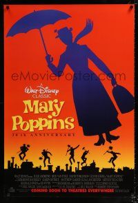 2m520 MARY POPPINS advance 1sh R94 Julie Andrews & Dick Van Dyke in Walt Disney's musical classic!
