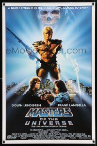 2m522 MASTERS OF THE UNIVERSE 1sh '87 great image of Dolph Lundgren as He-Man!
