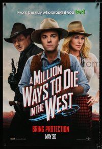 2m531 MILLION WAYS TO DIE IN THE WEST teaser DS 1sh '14 Seth MacFarlane, Charlize Theron, Neeson!