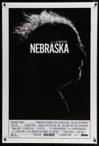2m557 NEBRASKA advance DS 1sh '13 cool high contrast profile image of Bruce Dern!