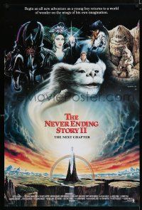 2m560 NEVERENDING STORY 2 int'l 1sh '90 George Miller sequel, cool Renato Casaro artwork!