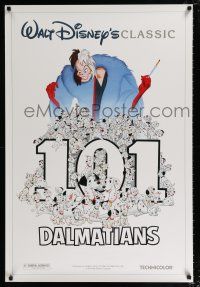 2m581 ONE HUNDRED & ONE DALMATIANS DS 1sh R91 most classic Walt Disney canine family cartoon!