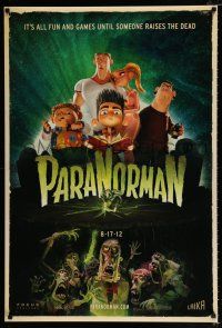 2m586 PARANORMAN advance DS 1sh '12 all fun and games until someone raises the dead!