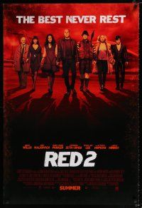 2m633 RED 2 advance DS 1sh '13 Willis, John Malkovich, Mary-Louise Parker, Catherine-Zeta Jones!