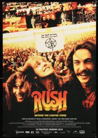 2m656 RUSH: BEYOND THE LIGHTED STAGE advance 1sh '10 Geddy Lee, Alex Lifeson, and Neil Peart!
