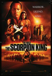 2m663 SCORPION KING int'l teaser DS 1sh '02 The Rock is a warrior, legend, king, sexy Kelly Hu!