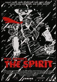 2m717 SPIRIT advance 1sh '08 Frank Miller comic artwork of Gabriel Macht in title role!