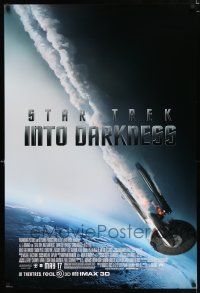 2m722 STAR TREK INTO DARKNESS advance DS 1sh '13 Peter Weller, cool image of crashing starship!