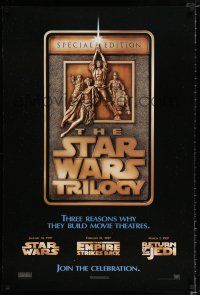 2m020 STAR WARS TRILOGY DS 1sh '97 Empire Strikes Back, Return of the Jedi!