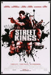 2m735 STREET KINGS advance DS 1sh '08 Keanu Reeves, Forest Whitaker, Hugh Laurie!