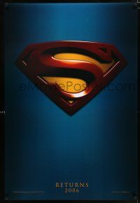 2m741 SUPERMAN RETURNS teaser DS 1sh '06 Bryan Singer, Brandon Routh, Kate Bosworth, Kevin Spacey
