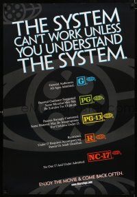 2m744 SYSTEM CAN'T WORK UNLESS YOU UNDERSTAND THE SYSTEM 1sh '00 MPAA rating guide!