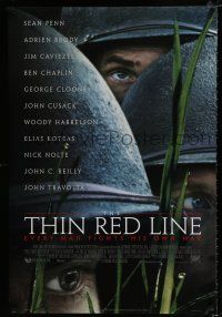 2m757 THIN RED LINE style A DS 1sh '98 Sean Penn, Woody Harrelson & Jim Caviezel in WWII!