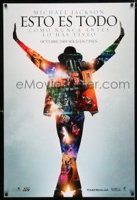 2m761 THIS IS IT Spanish/U.S. teaser DS 1sh '09 Michael Jackson's final concert rehearsals, cool image!