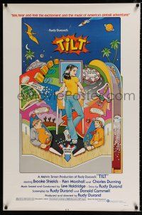 2m767 TILT 1sh '78 Brooke Shields, cool pinball machine artwork by Bettoli!
