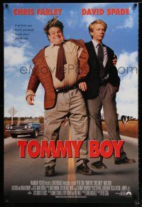 2m771 TOMMY BOY int'l 1sh '95 great full-length image of screwballs Chris Farley & David Spade!
