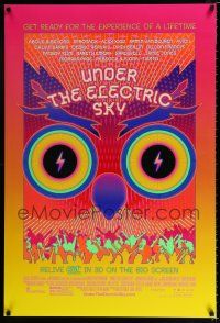 2m801 UNDER THE ELECTRIC SKY DS 1sh '14 cool wild psychedelic art image of owl!