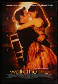2m814 WALK THE LINE style C int'l DS 1sh '05 Joaquin Phoenix as Johnny Cash, Reese Witherspoon!