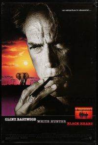 2m830 WHITE HUNTER, BLACK HEART 1sh '90 super close up of Clint Eastwood as director John Huston