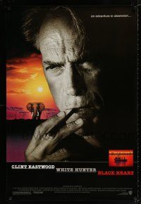 2m831 WHITE HUNTER, BLACK HEART DS 1sh '90 super close up of Clint Eastwood as director John Huston