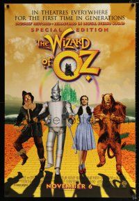 2m837 WIZARD OF OZ advance DS 1sh R98 Victor Fleming, Judy Garland all-time classic!