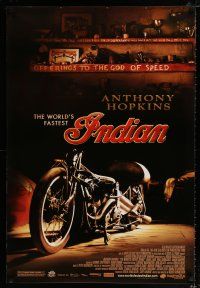 2m849 WORLD'S FASTEST INDIAN 1sh '05 Anthony Hopkins, Diane Ladd, motorcycle speed record!