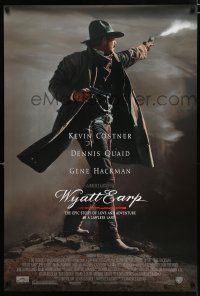 2m850 WYATT EARP 1sh '94 cool image of Kevin Costner in the title role firing gun!