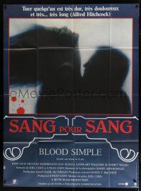 2p473 BLOOD SIMPLE French 1p '85 Joel & Ethan Coen, Frances McDormand, different film noir image!