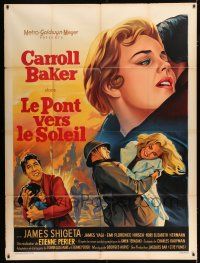2p487 BRIDGE TO THE SUN French 1p '61 different Roger Soubie art of James Shigeta & Carroll Baker!