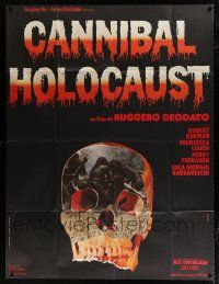 2p499 CANNIBAL HOLOCAUST French 1p '82 gruesome Italian horror, wild different skull image!